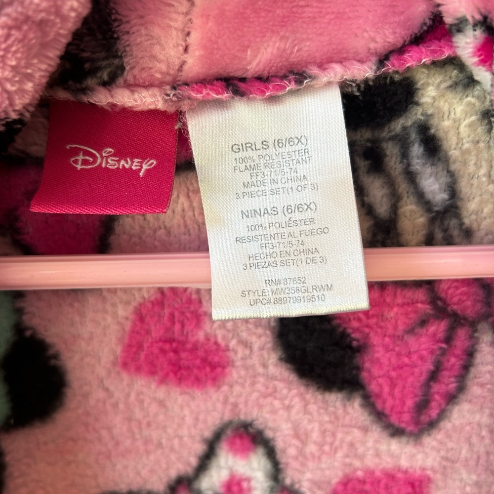 Disney Girls Mini Mouse Polyester Robe, 6-6x - Picture 5 of 5